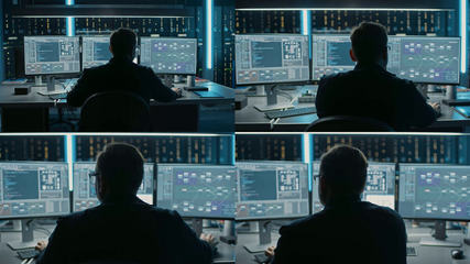 專業(yè)IT程序員在三屏電腦環(huán)境下的軟硬件開發(fā)與銷售